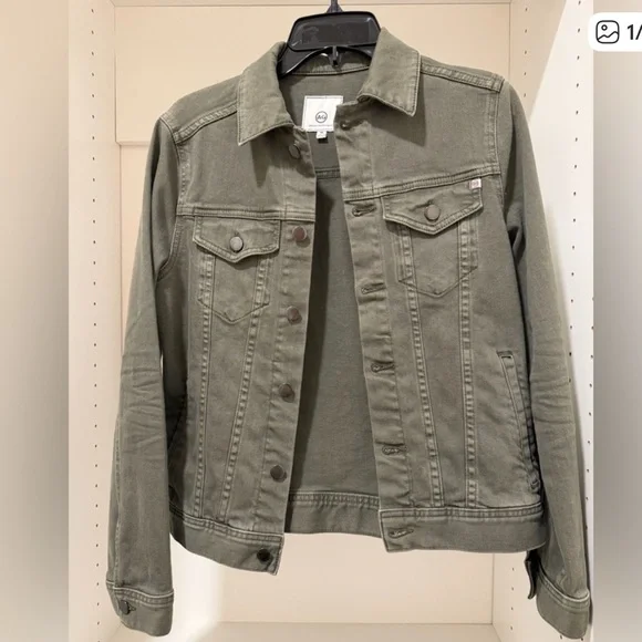 AG Adriano Goldschmied Women's Olive Denim Jacket NWOT Size S